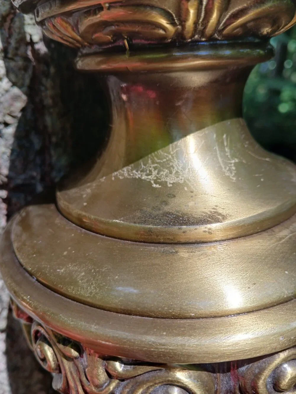 Vtg Stiffel Bronze Urn Shaped Table Lamp
